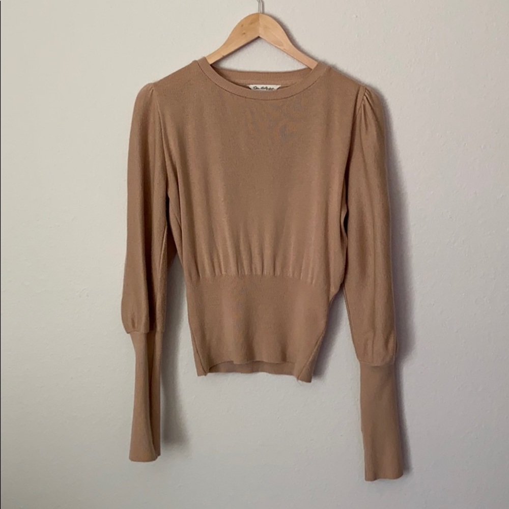 Miss Selfridge Tan/Beige Sweater - Size 6